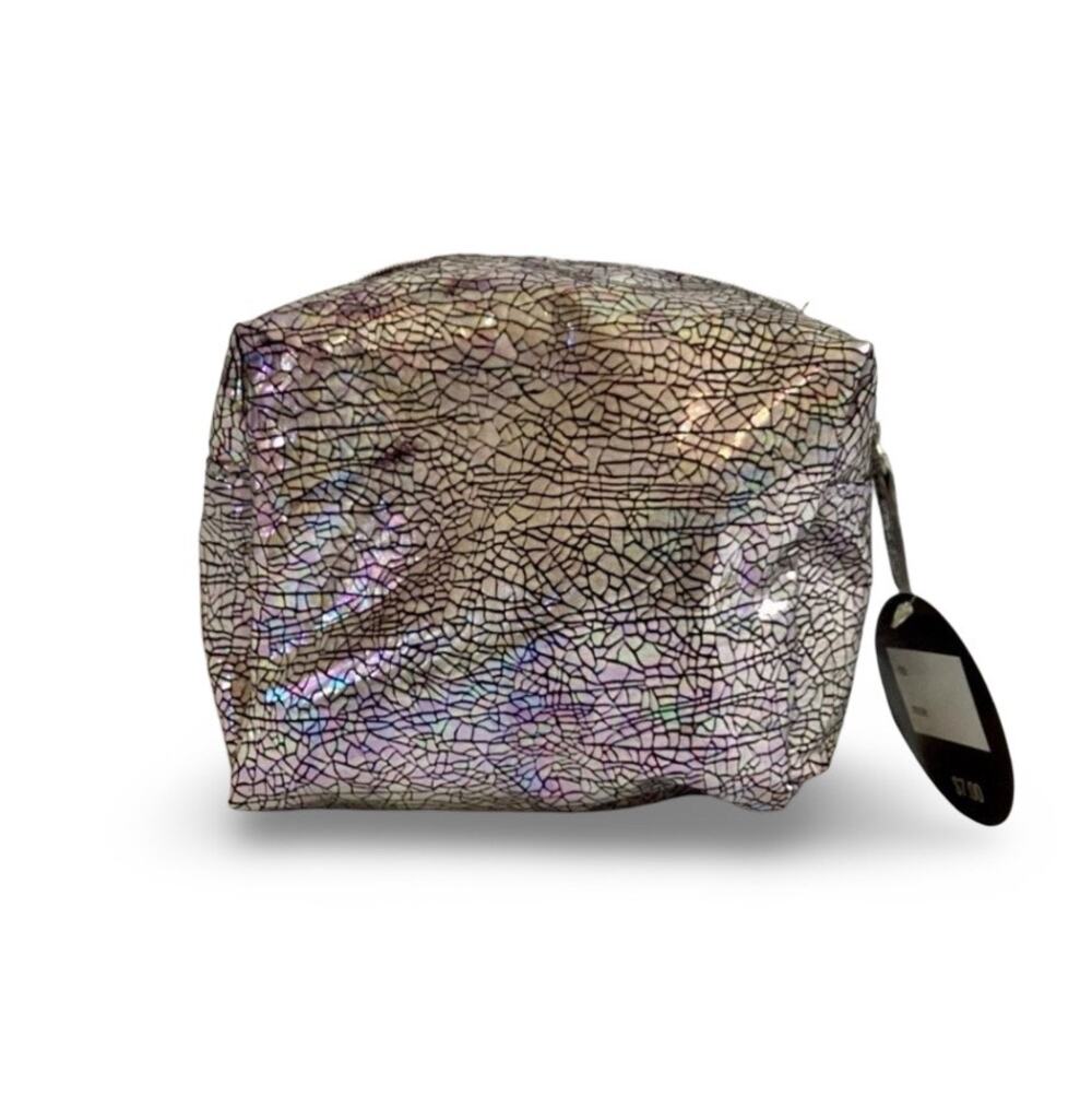 Holographic loaf makeup bag